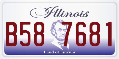 IL license plate B587681