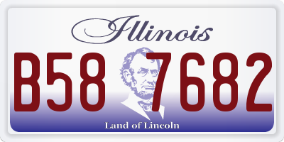 IL license plate B587682