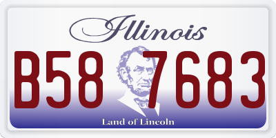 IL license plate B587683