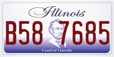 IL license plate B587685