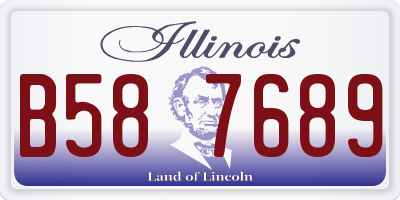 IL license plate B587689