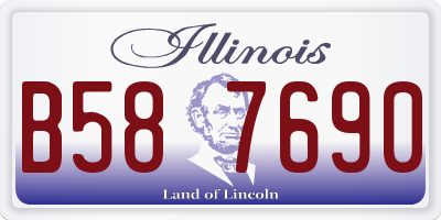 IL license plate B587690