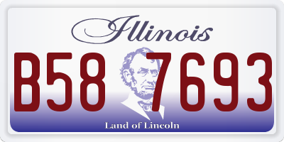 IL license plate B587693