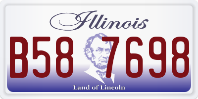 IL license plate B587698