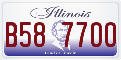 IL license plate B587700