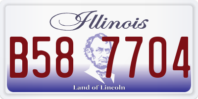 IL license plate B587704