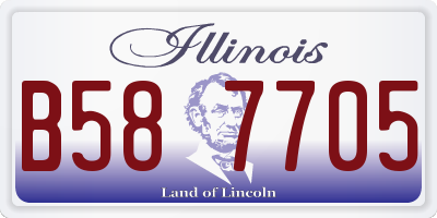IL license plate B587705