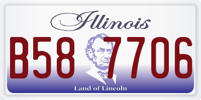 IL license plate B587706