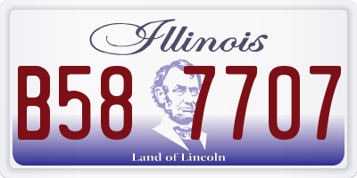 IL license plate B587707