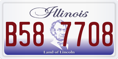 IL license plate B587708