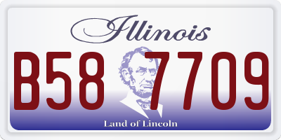IL license plate B587709