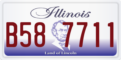 IL license plate B587711