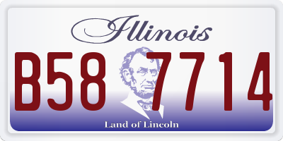 IL license plate B587714