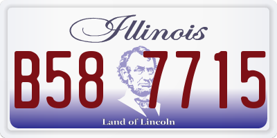 IL license plate B587715
