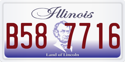 IL license plate B587716