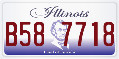 IL license plate B587718