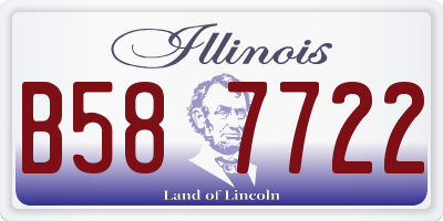 IL license plate B587722