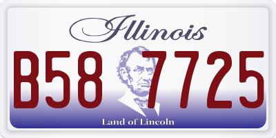 IL license plate B587725