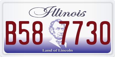 IL license plate B587730