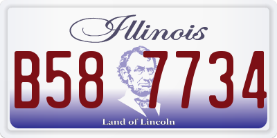 IL license plate B587734