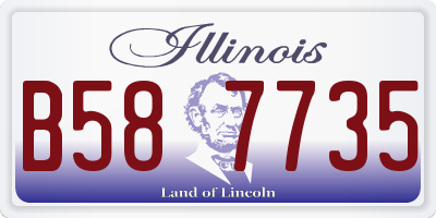IL license plate B587735