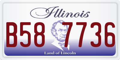IL license plate B587736