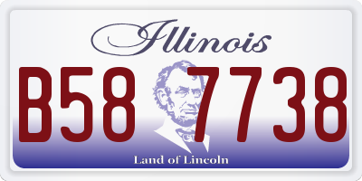 IL license plate B587738