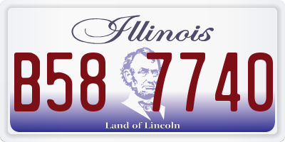 IL license plate B587740
