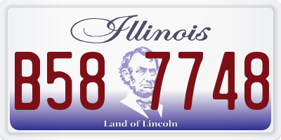 IL license plate B587748