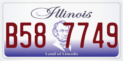 IL license plate B587749