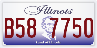 IL license plate B587750