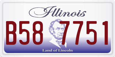 IL license plate B587751