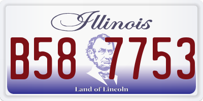 IL license plate B587753