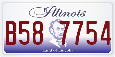 IL license plate B587754
