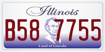 IL license plate B587755
