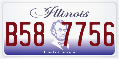IL license plate B587756