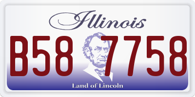 IL license plate B587758