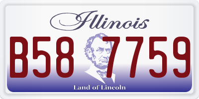 IL license plate B587759