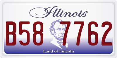 IL license plate B587762