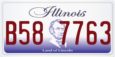 IL license plate B587763