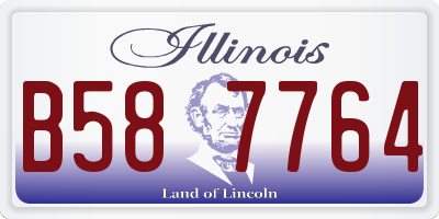 IL license plate B587764