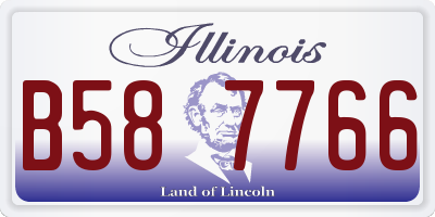 IL license plate B587766