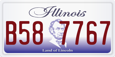 IL license plate B587767