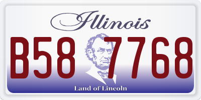IL license plate B587768