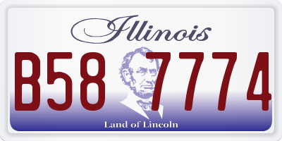 IL license plate B587774