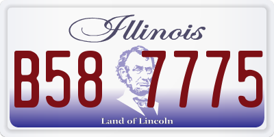 IL license plate B587775