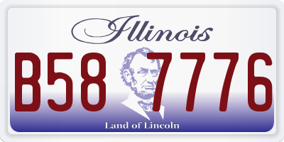 IL license plate B587776