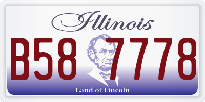 IL license plate B587778