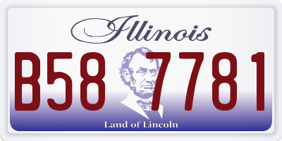 IL license plate B587781
