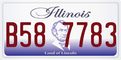 IL license plate B587783